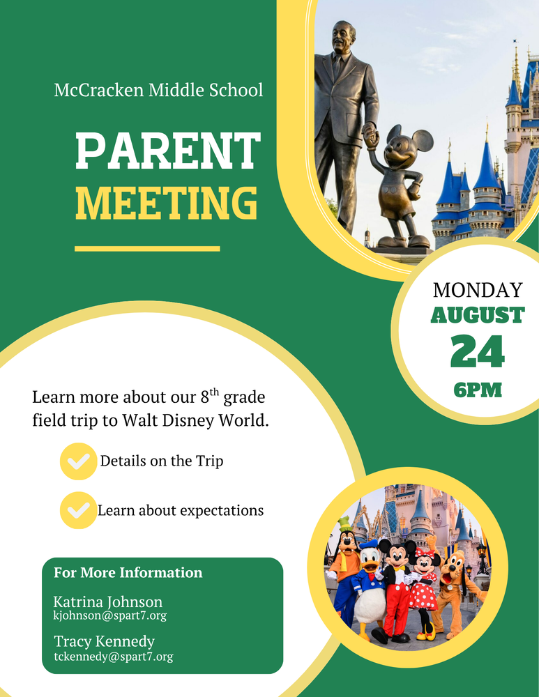 Disney Trip Parent Meeting