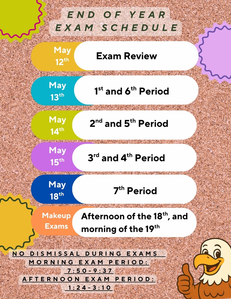 End of Year Exam Schedule