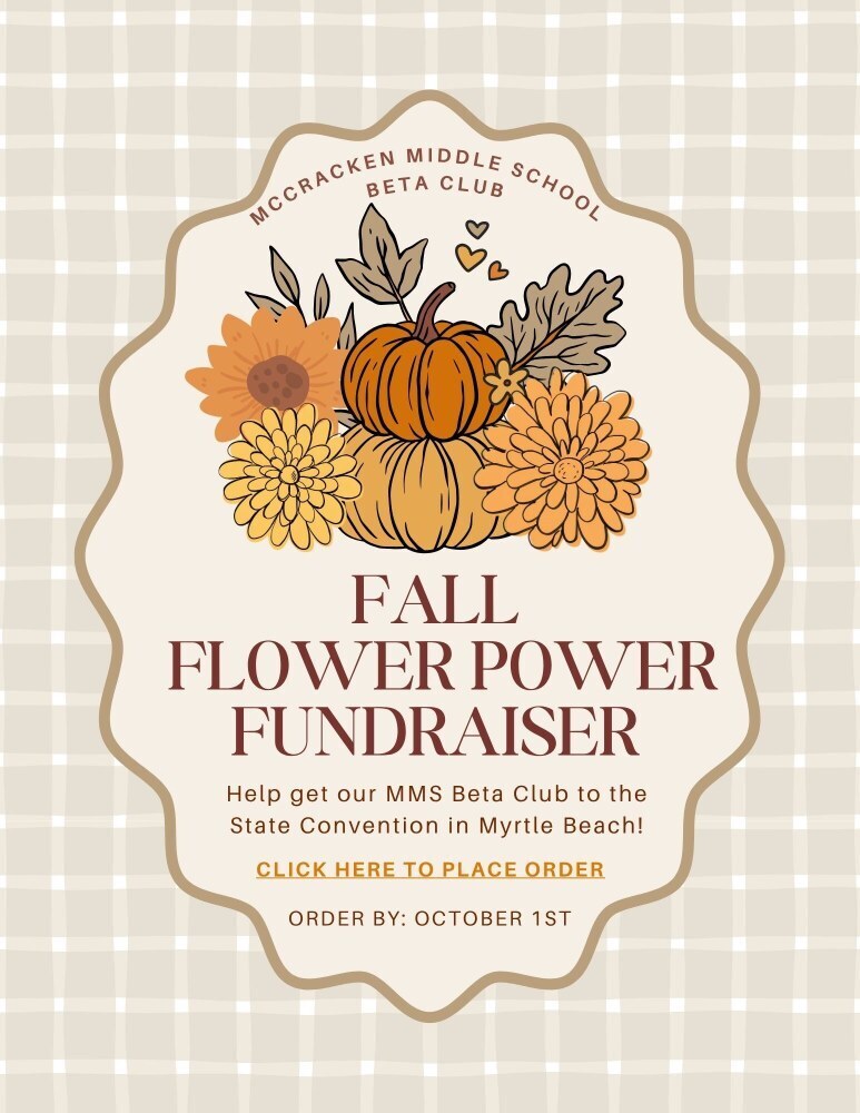 Beta Club Fundraiser Flier