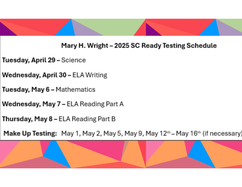 Testing schedule