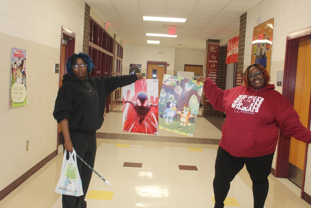 students with posters
