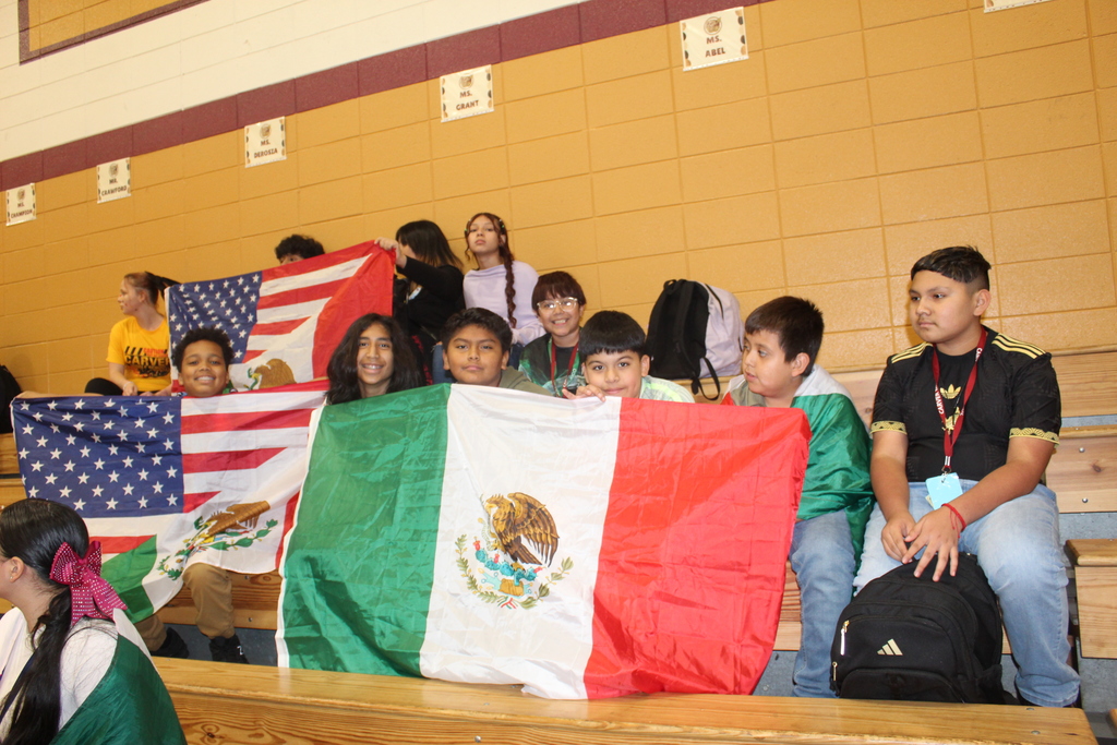 students with flag