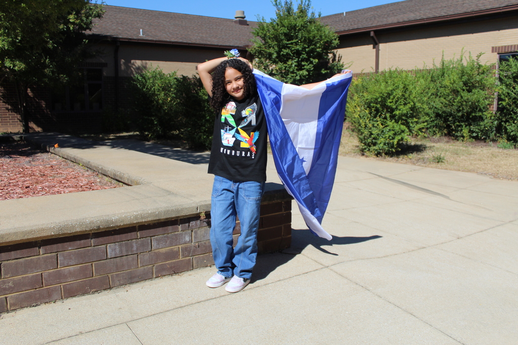 girl with flag