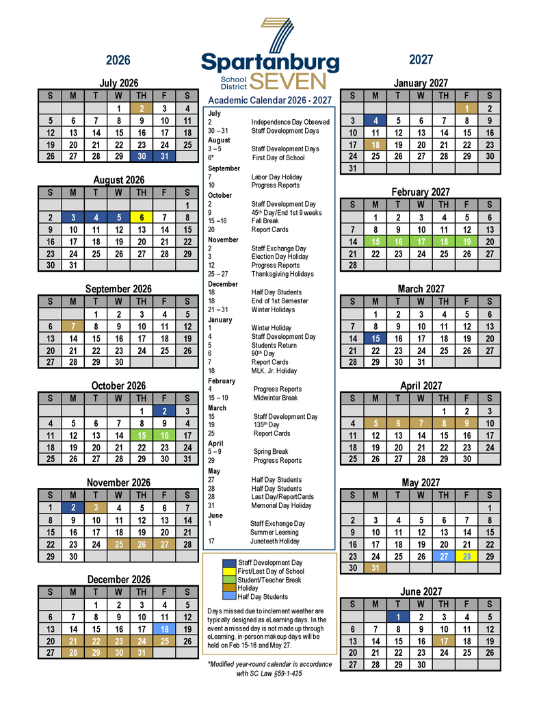 calendar graphic for 26-27