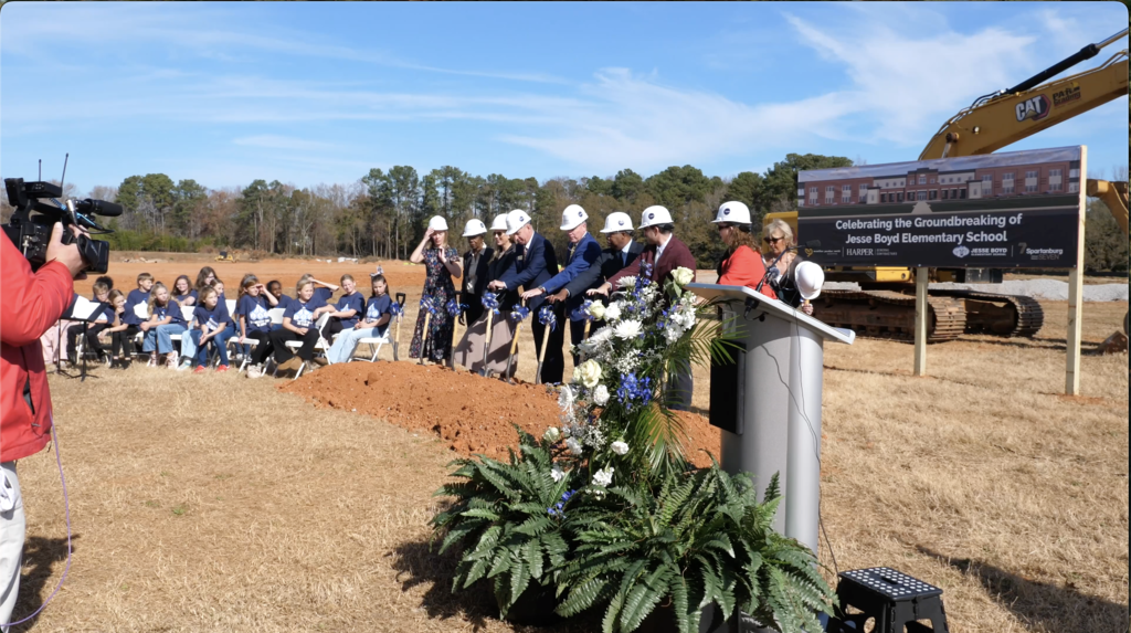 The District 7 Board of Trustees breaks ground for our new Jesse Boyd Elementary