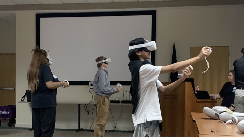Students on VR