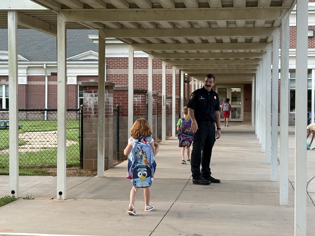 Firefighters from South Spartanburg Fire Department Greeting EP Todd Students