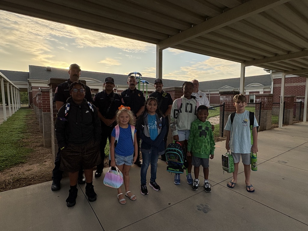 Firefighters from South Spartanburg Fire Department Greeting EP Todd Students