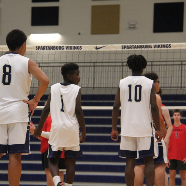 inaugural boys volleyball team match at SHS