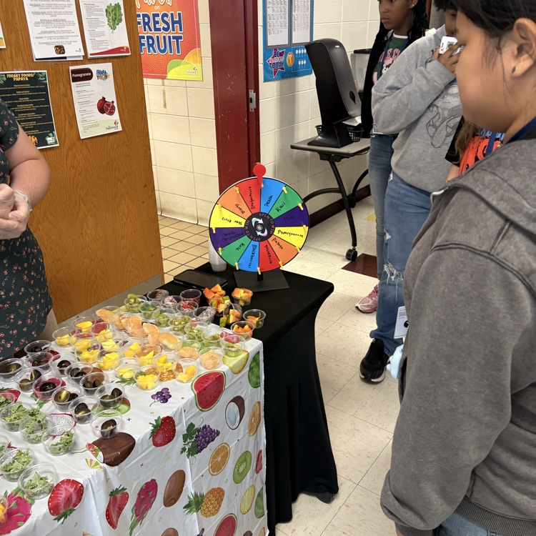 Students try new food at lunch