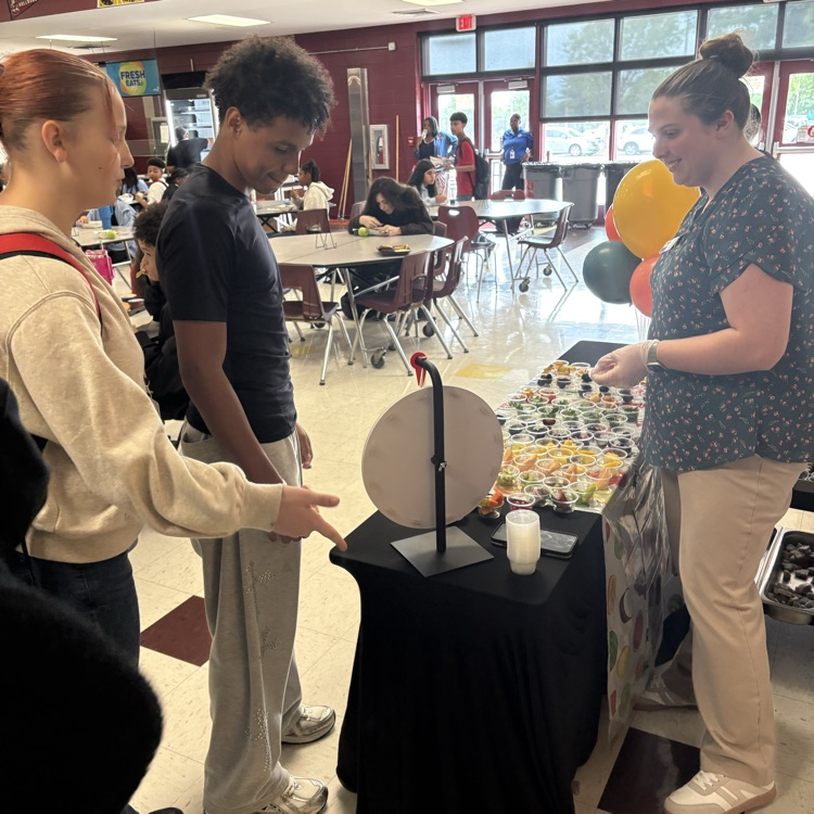 Students try new food at lunch