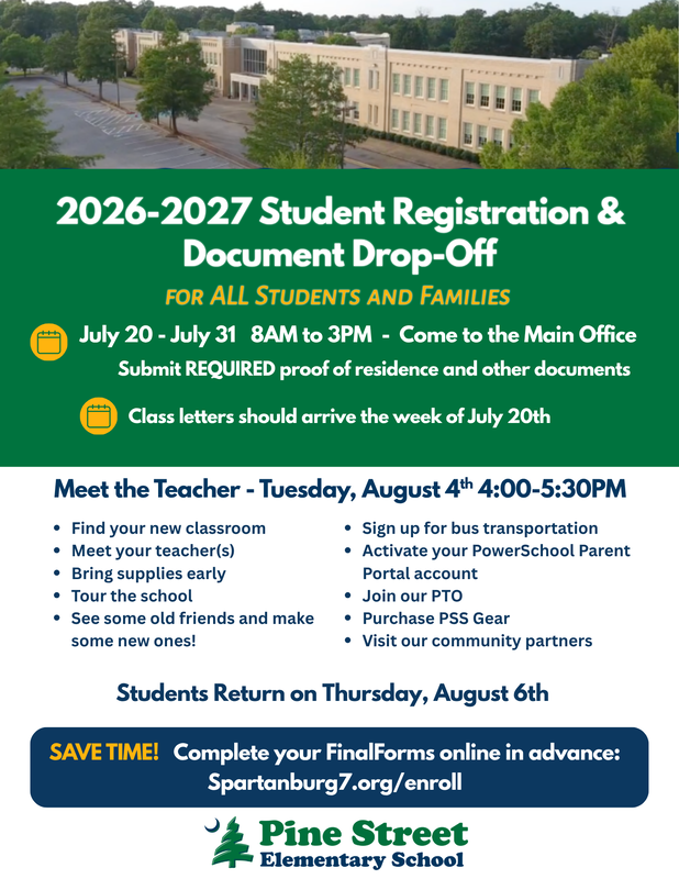 Document Drop Off for 2026-2027 registration