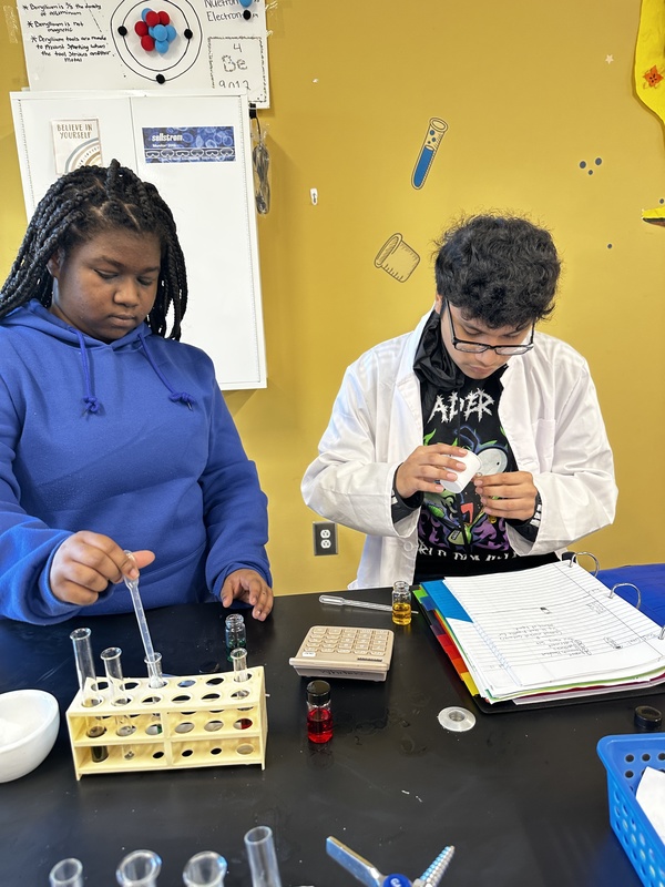 Students Experimenting