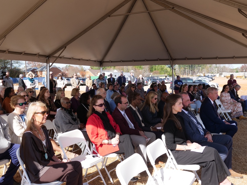 guests gathered at the groundbreaking
