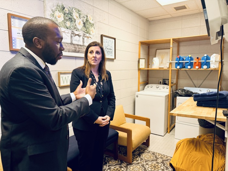 a visit to the laundry facility