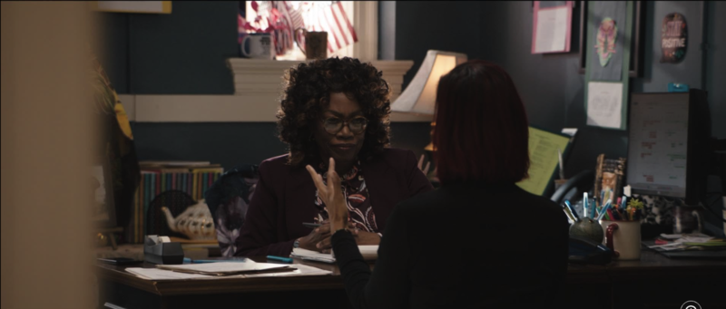 filming in Mr. Regnier office