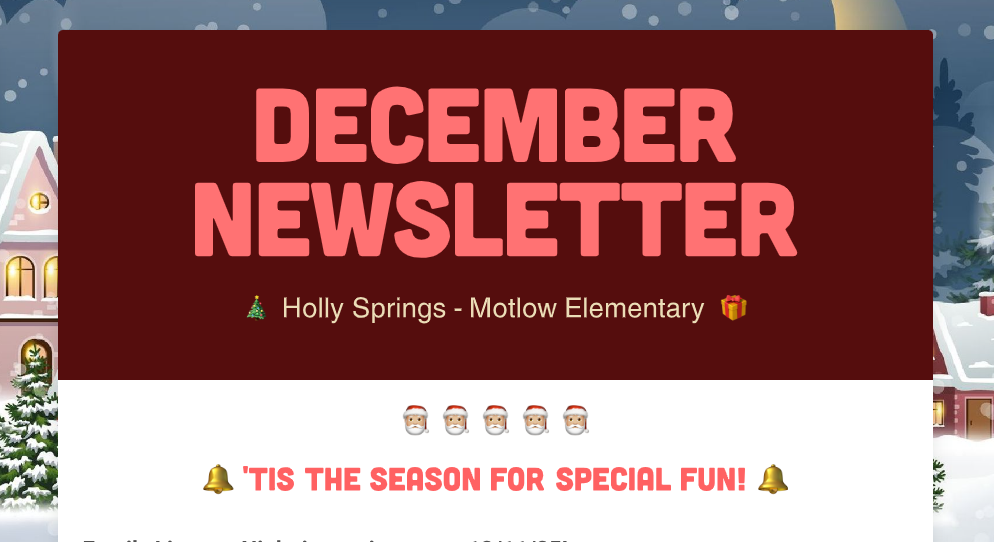 December Newsletter