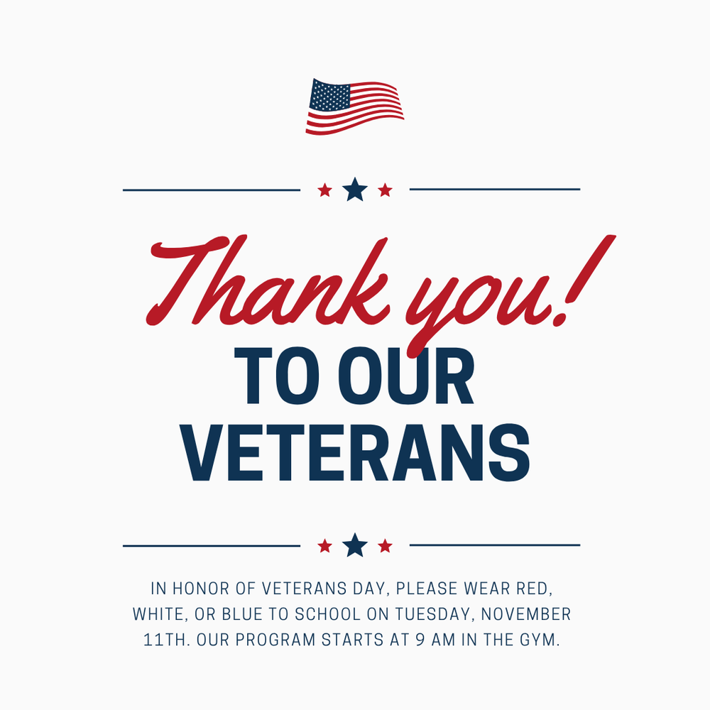 LMS Veterans day program announcement