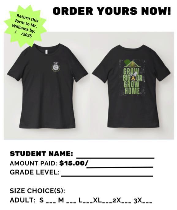 LMS FFA shirt fundraiser
