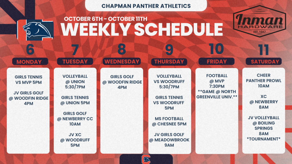 Sports for the week 10/6/25