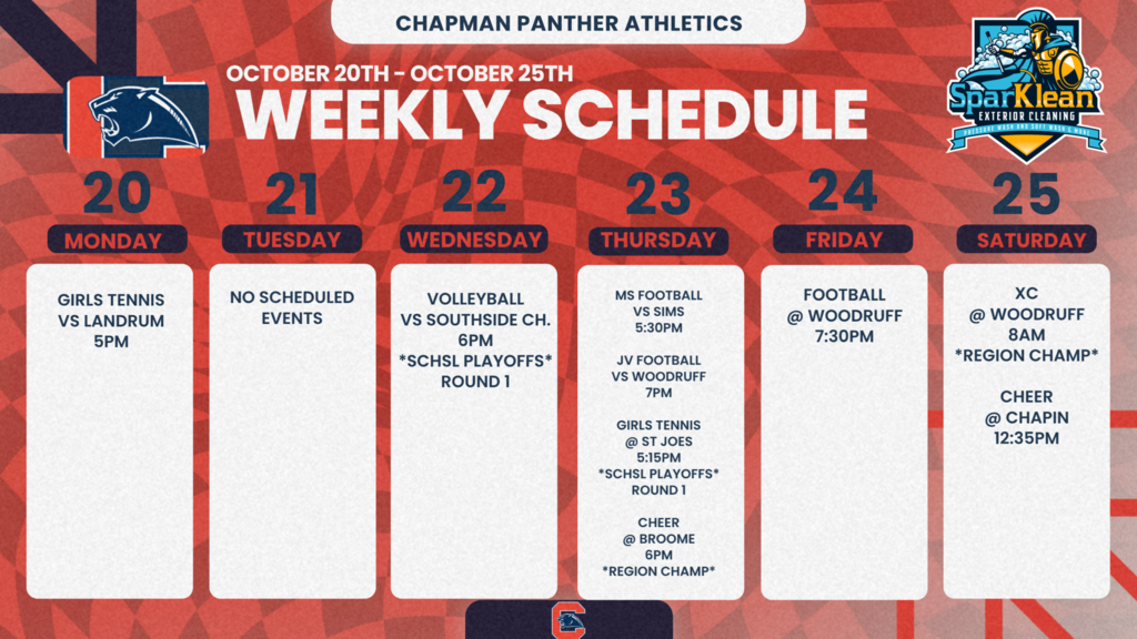 Sports for the week of October 20th