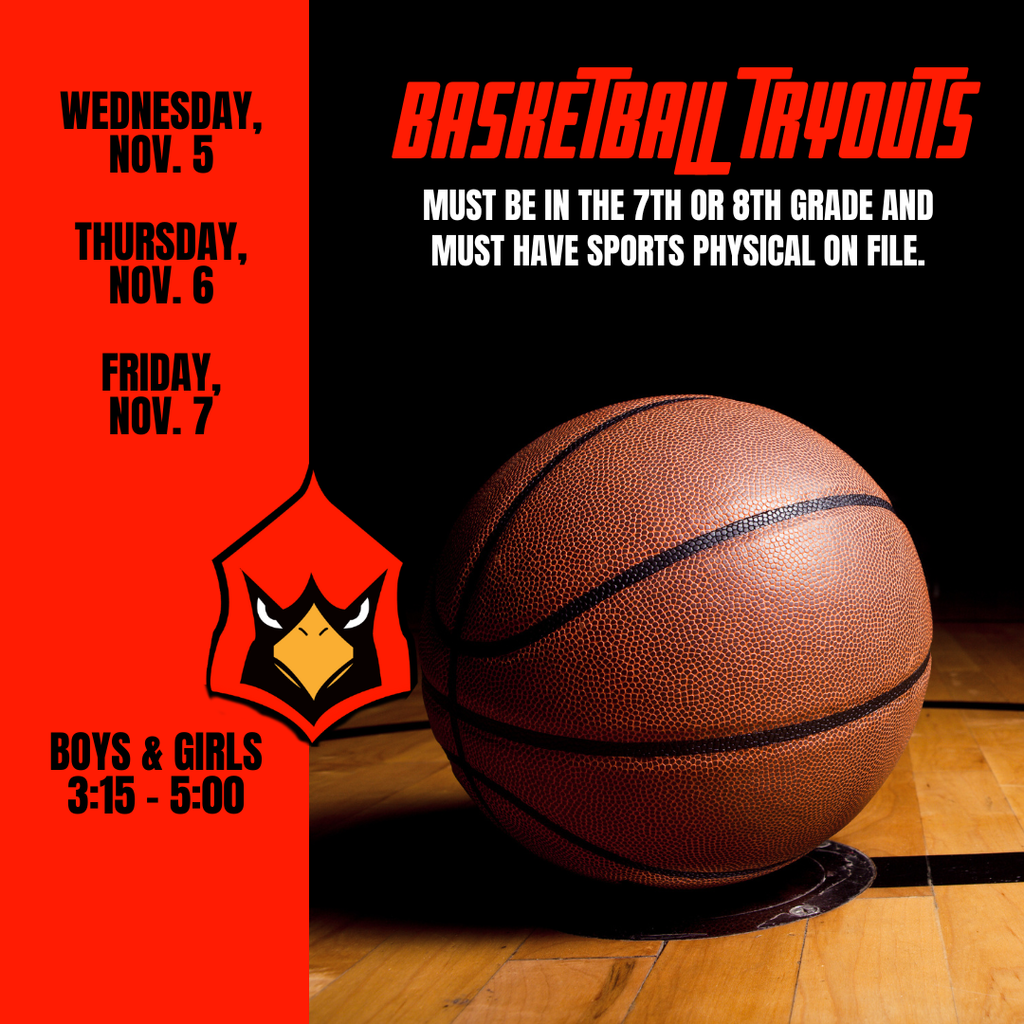 LMS basketball tryouts flyer
