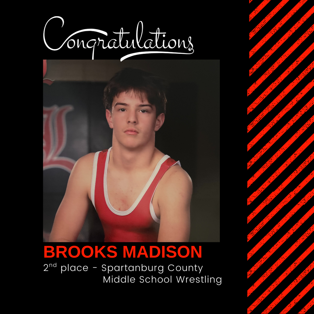 LMS 2nd place Spartanburg County Middle School Wrestling Meet