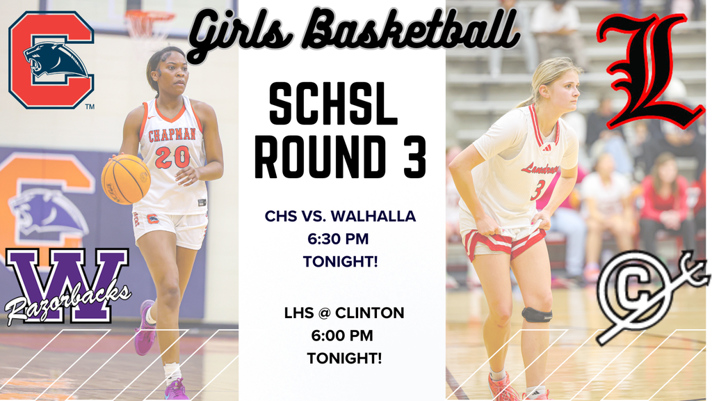 SCHSL ROUND THREE Girls BASKETBALL GAME GRAPHIC