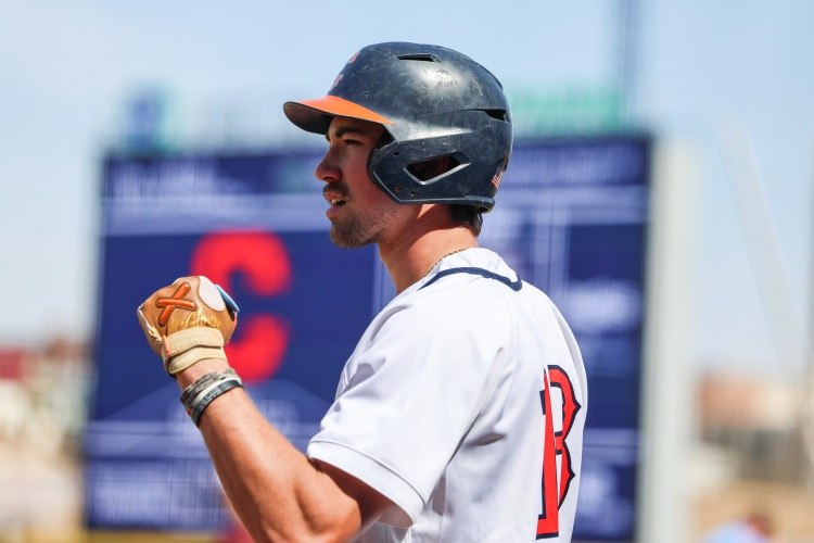 Chapman high school baseball player on the field  