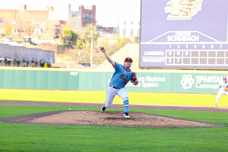 landrum high school baseball player throwing a pitch
