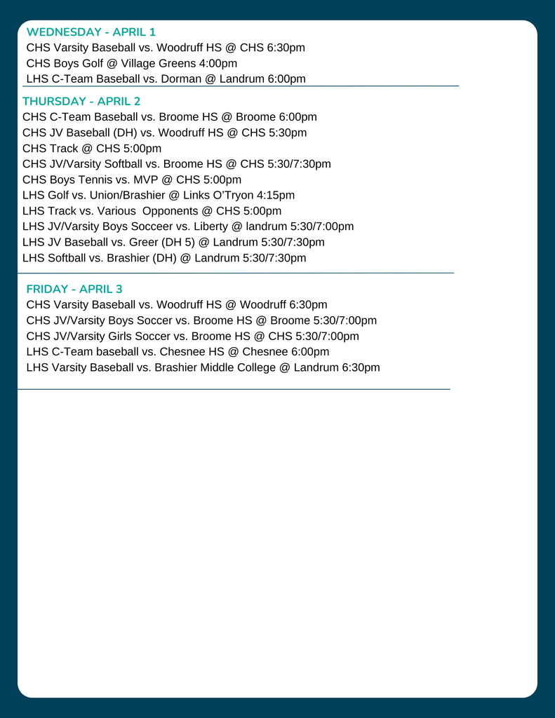 Second page of the friday gram for March 27 