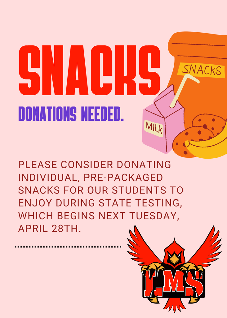 LMS parent announcement for snack donations