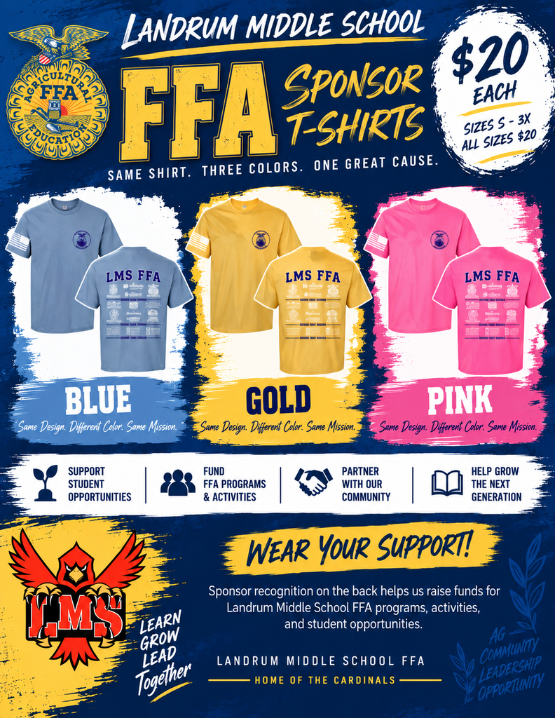 LMS FFA tshirt fundraiser flyer