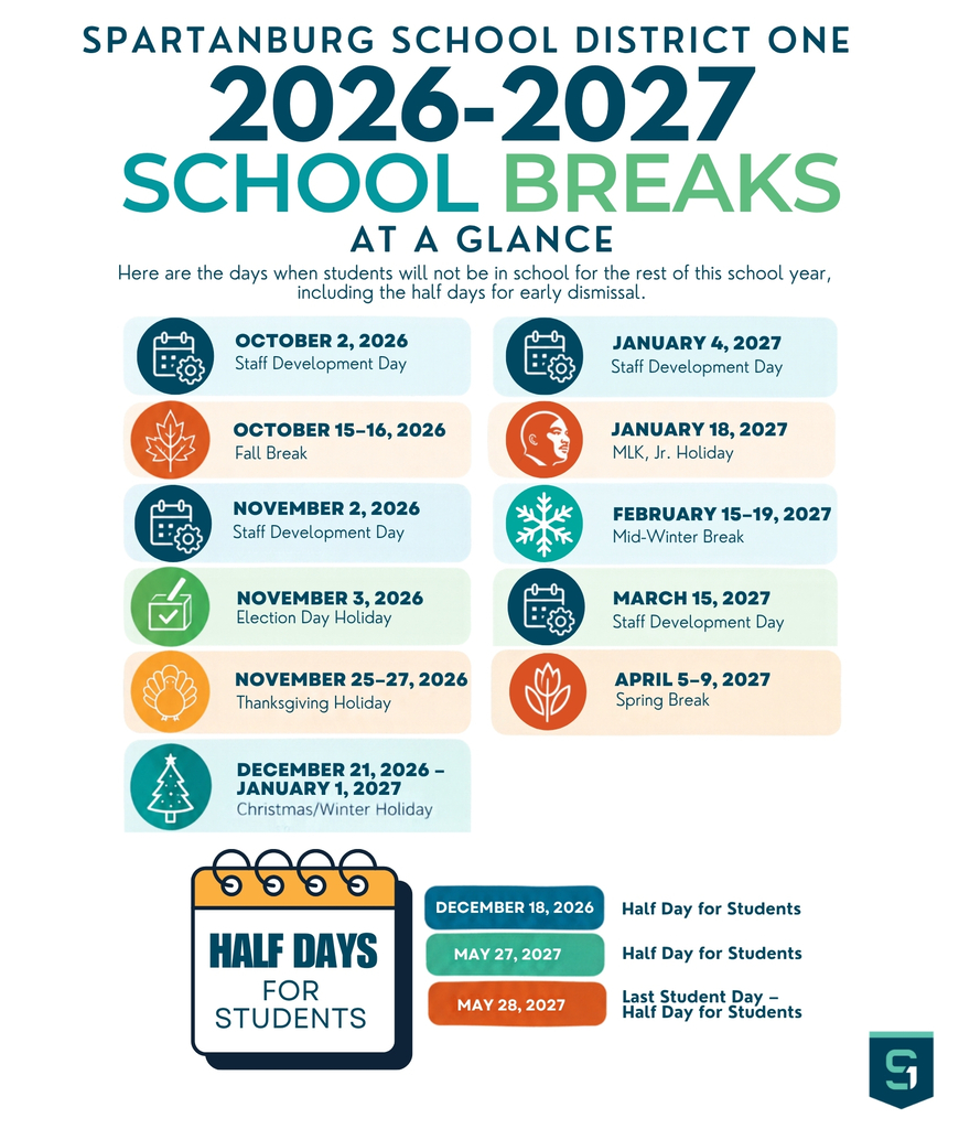 School calendar of breaks for students