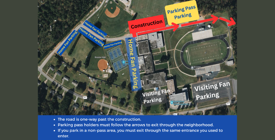 Construction Parking Map for 2026 Football Games