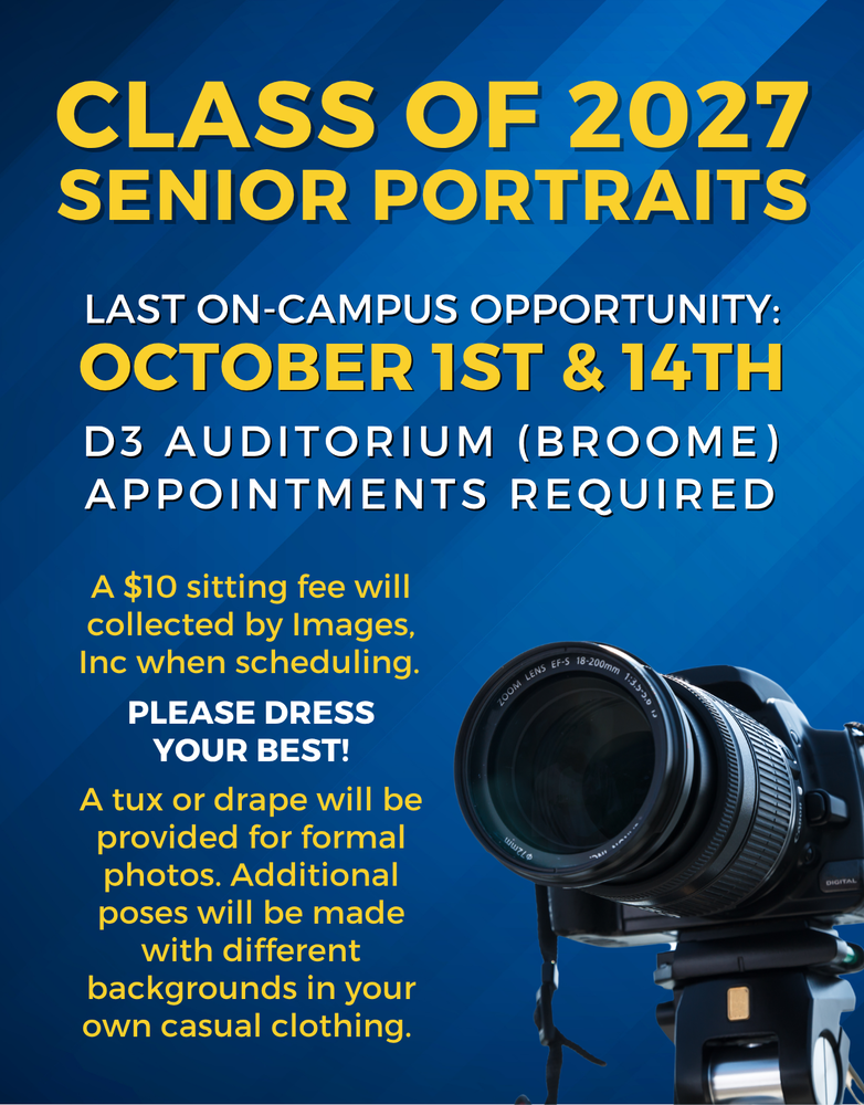 Senior Potraits - Oct 1st and 14th