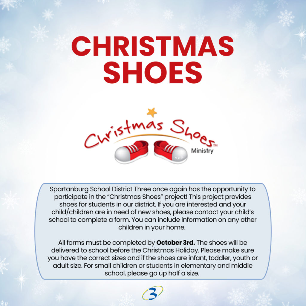 Christmas Shoes applications due October 3rd