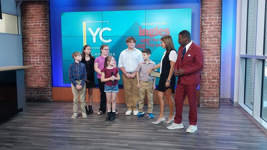 Cannons Elementary News Crew Visits WSPA 7 Your Carolina