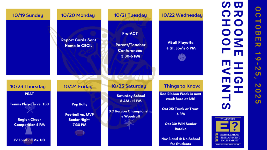 BHS Weekly Events