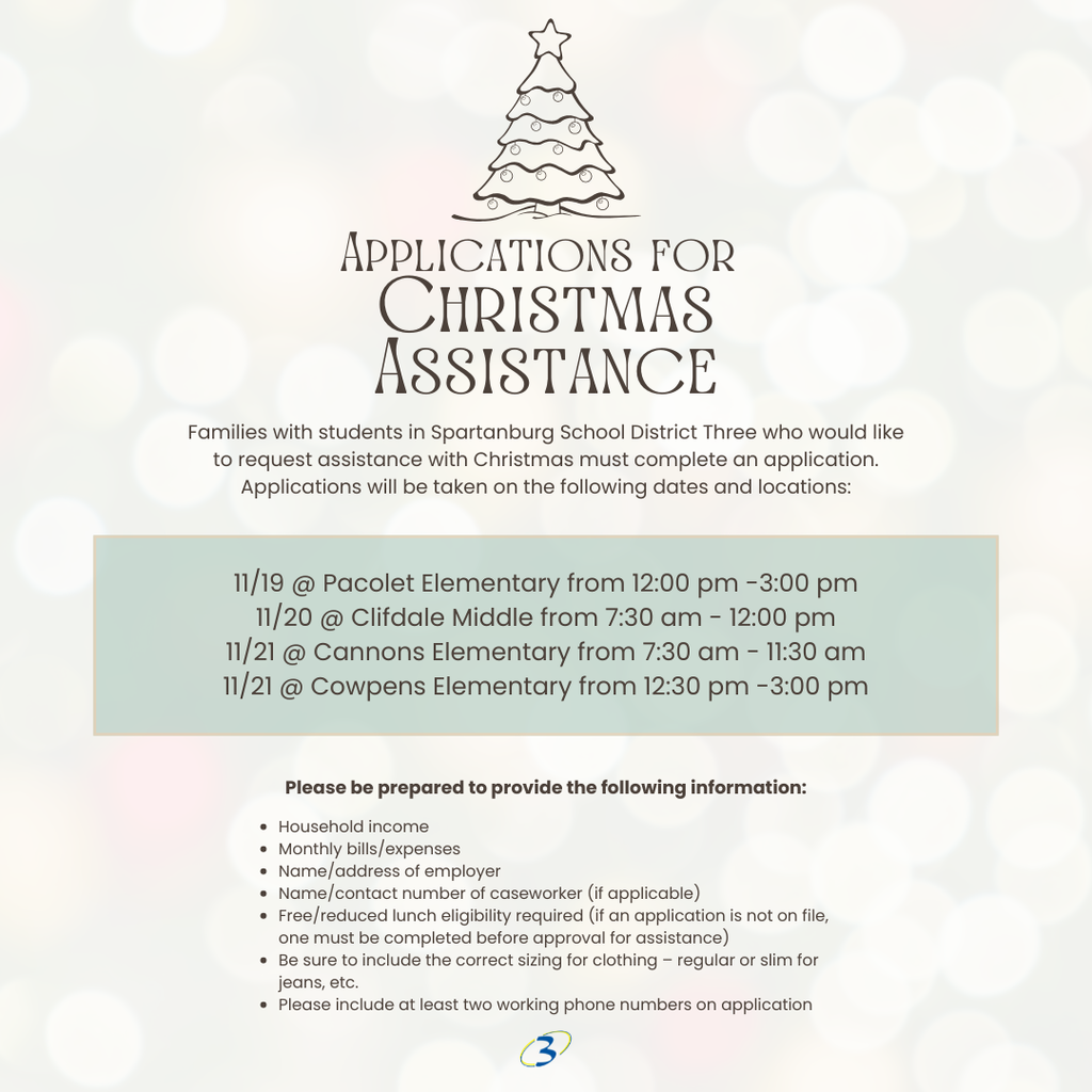 Second Round of Christmas Assistance Applications