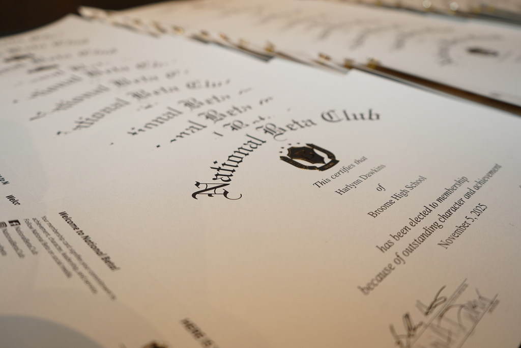 Broome High School Beta Club Induction