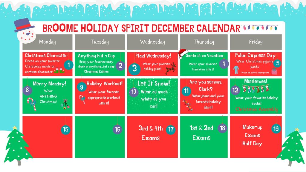 Christmas Dress Up Days