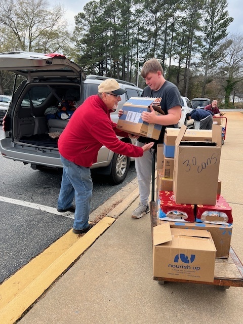 Broome High School students and staff donated nearly 3,000 canned goods to help D3 communities