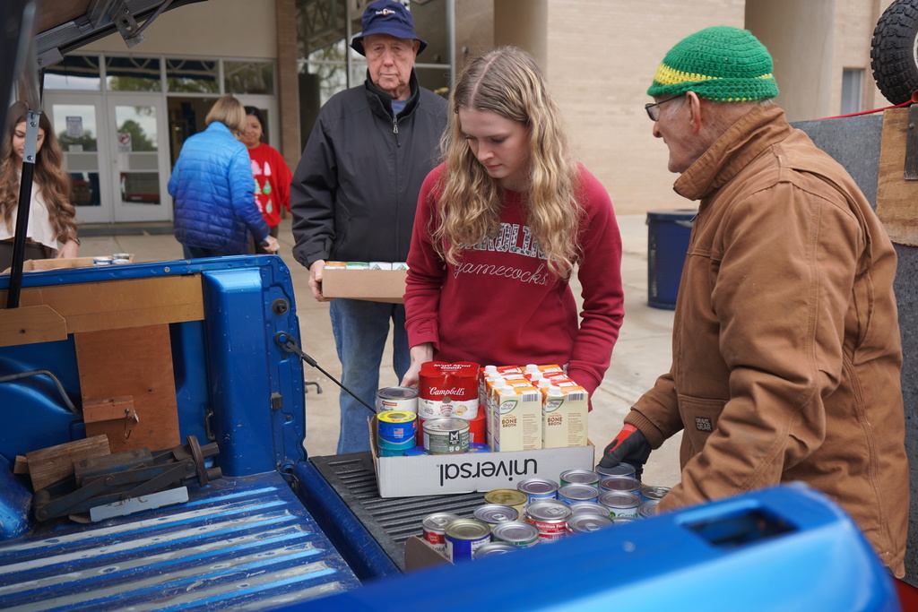 Broome High School students and staff donated nearly 3,000 canned goods to help D3 communities