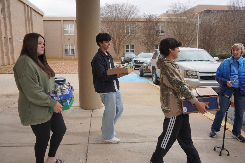 Broome High School students and staff donated nearly 3,000 canned goods to help D3 communities