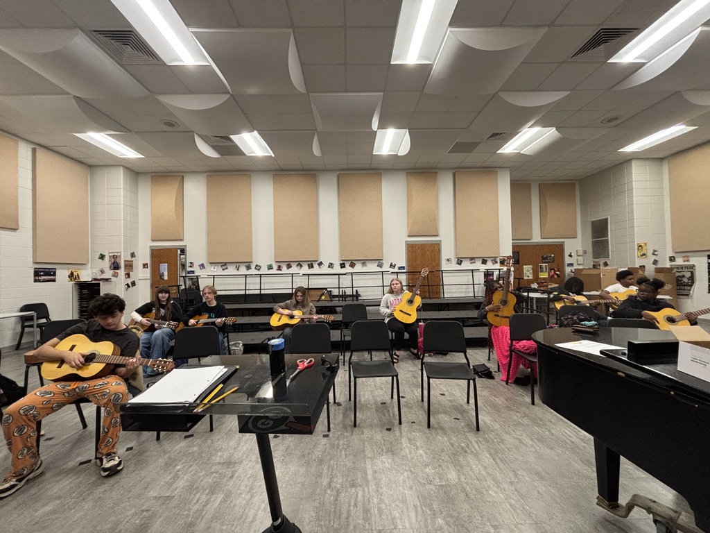 Mr. Alley's class received guitars through a grant from the South Carolina Arts Commission