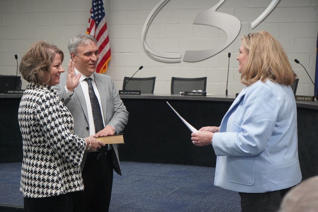 We were proud to officially swear in re-elected members of our Board of Trustees last night! We thank these dedicated trustees for their willingness to continue sharing their time and experience in support of our students and staff. 