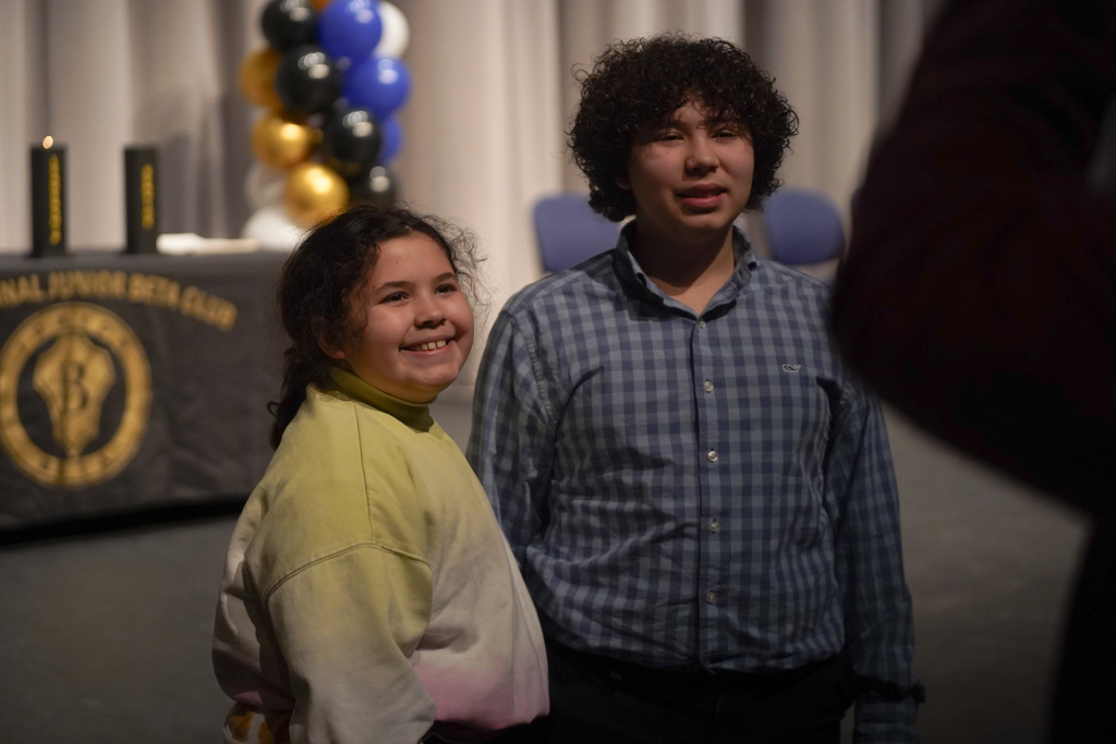 More than 70 students were inducted into Clifdale Middle School's Beta Club last night
