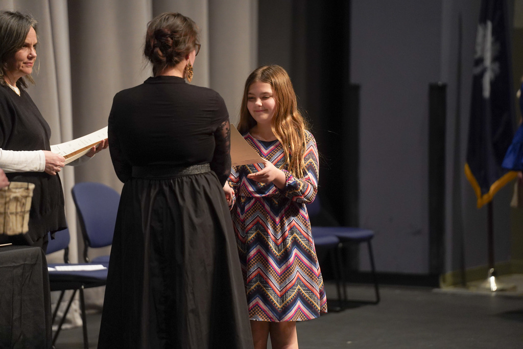 More than 70 students were inducted into Clifdale Middle School's Beta Club last night