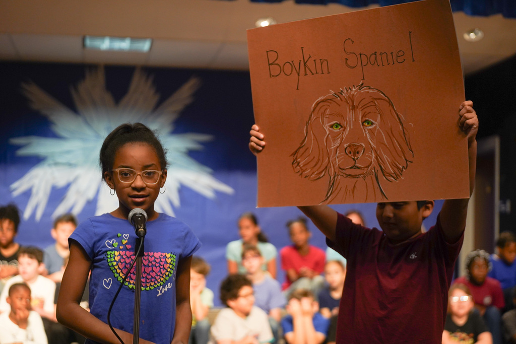 Cannons Elementary 4th-grade students performed Nothing Could Be Finer Than to Be in Carolina